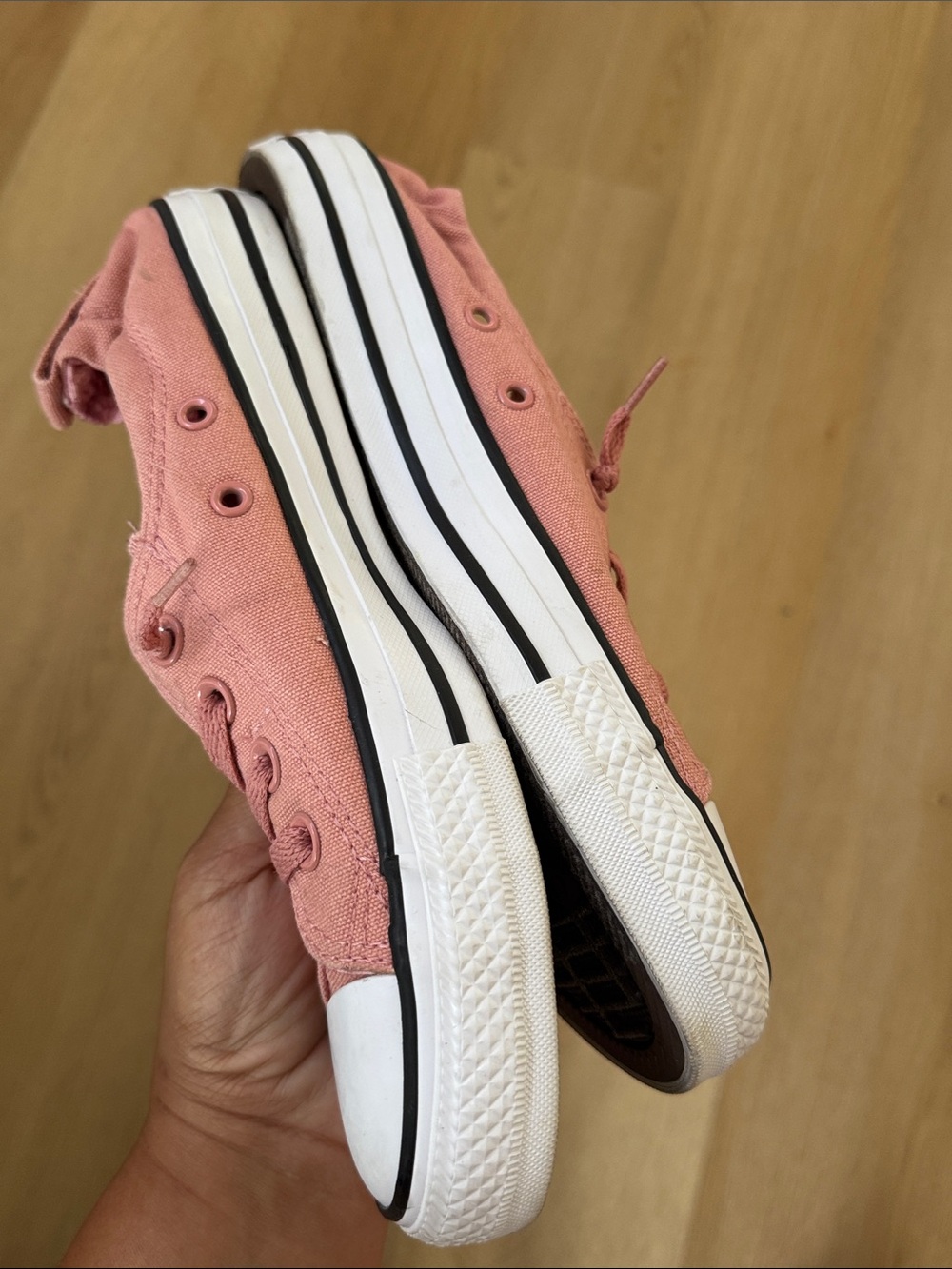 Converse Women’s Shoreline Soft Romantic Pink Canvas Slip On Chucks Size 8 - Picture 5 of 7